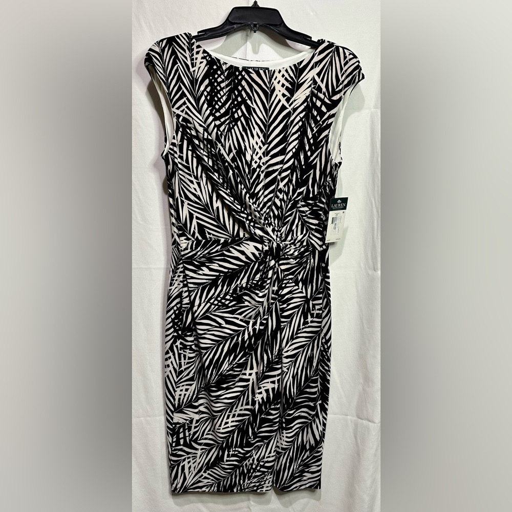 LaurenRalph Lauren Mid Length Dress- NEW- Size 12- Non Smoking Home- Black/White